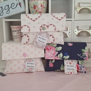 Täschchen Mut-Mach-Täschchen christlich Geschenk Ermutigung Tasche kleineSeligkeiten genäht rosa Blumen Frauen Krankenhaus Genesung Corona