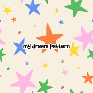 Retro Stars Seamless Stars Digital Pattern Retro Stars Seamless Repeat Pattern Easter Stars Seamless Pattern Design