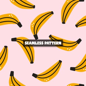 Banana Repeat Pattern for Fabric (Digital Download)