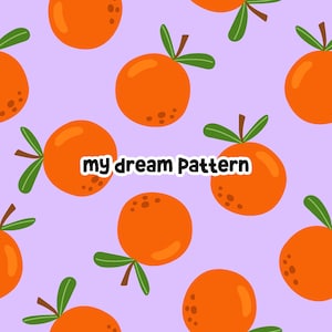 Orange Seamless Pattern Citrus Seamless File Orange Fruit Pattern For Fabric.