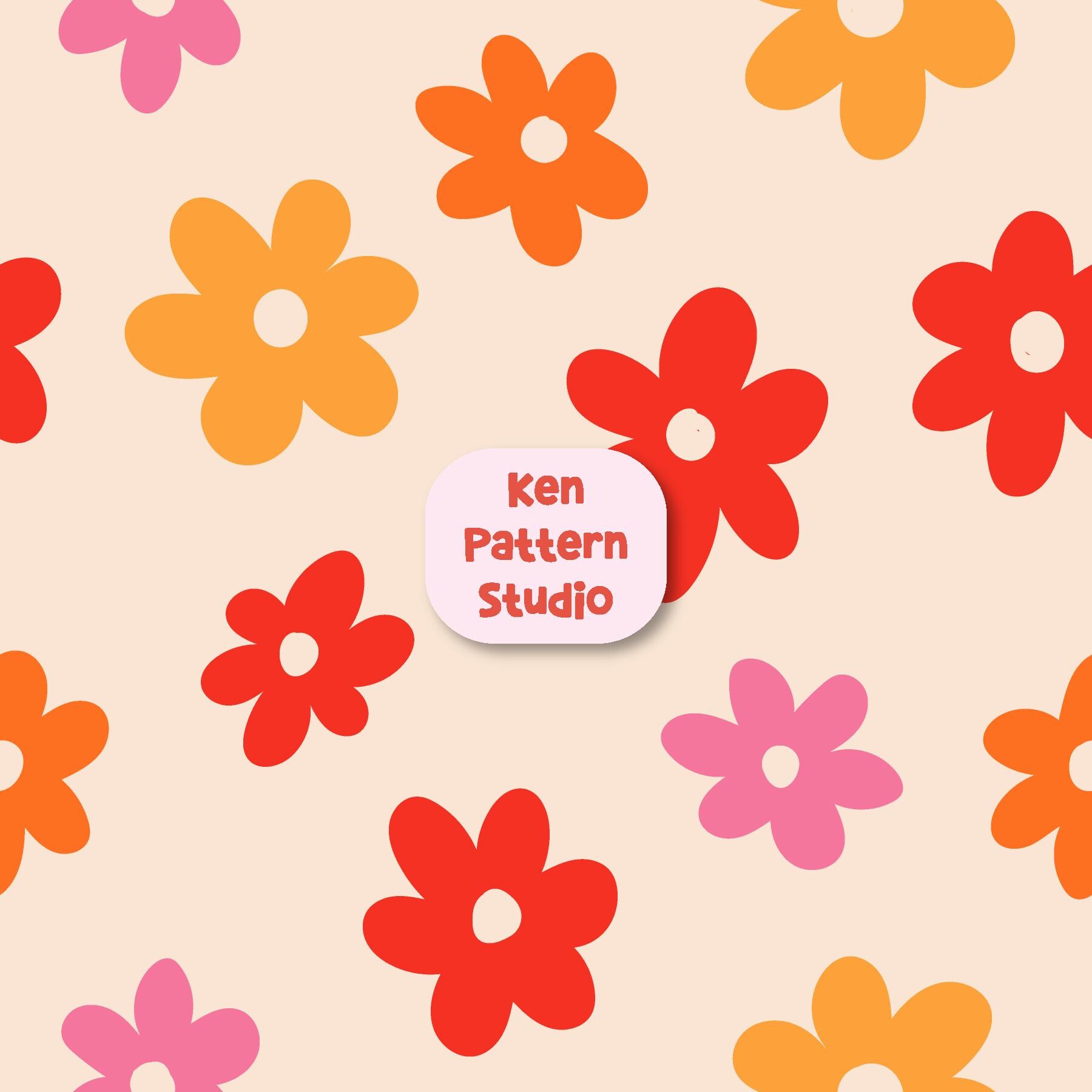 Retro Floral Seamless Pattern Retro Floral Seamless Design Floral Retro ...