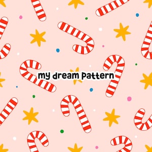 Candy Cane Seamless Pattern Christmas Candy Cane Seamless File.