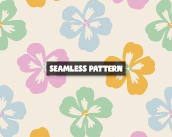 Tropical Floral Seamless Pattern – Spring Summer Flowers Seamless File.