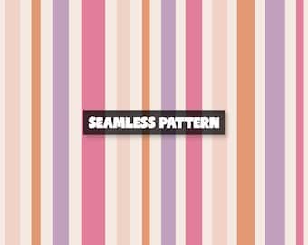 Cream Stripes Seamless Pattern – Retro Stripes Digital Paper.