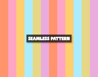 Colorful Spring Stripes Seamless Pattern (Digital Download)