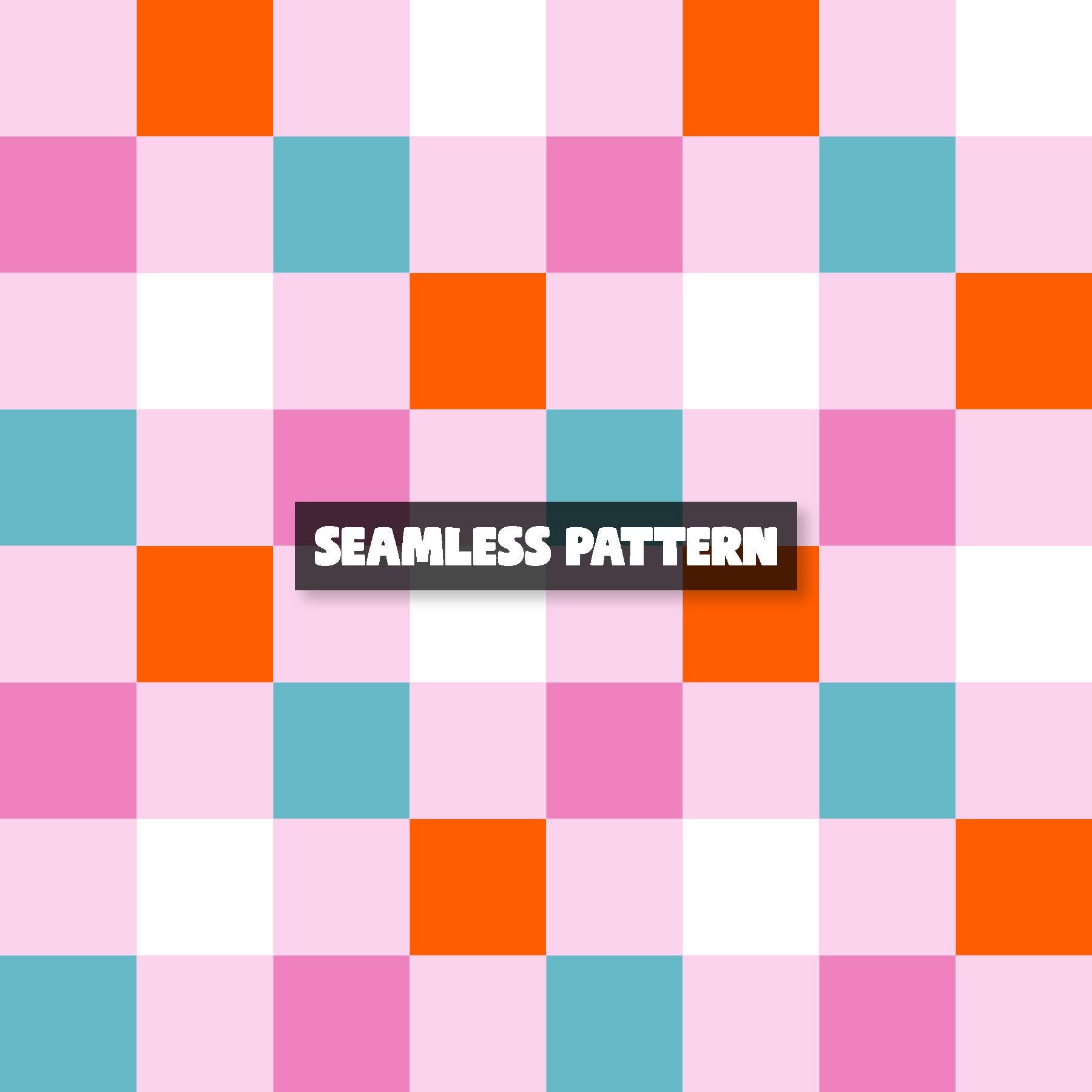 Summer Checkered Seamless File, Pink Checkerboard Seamless Repeat ...