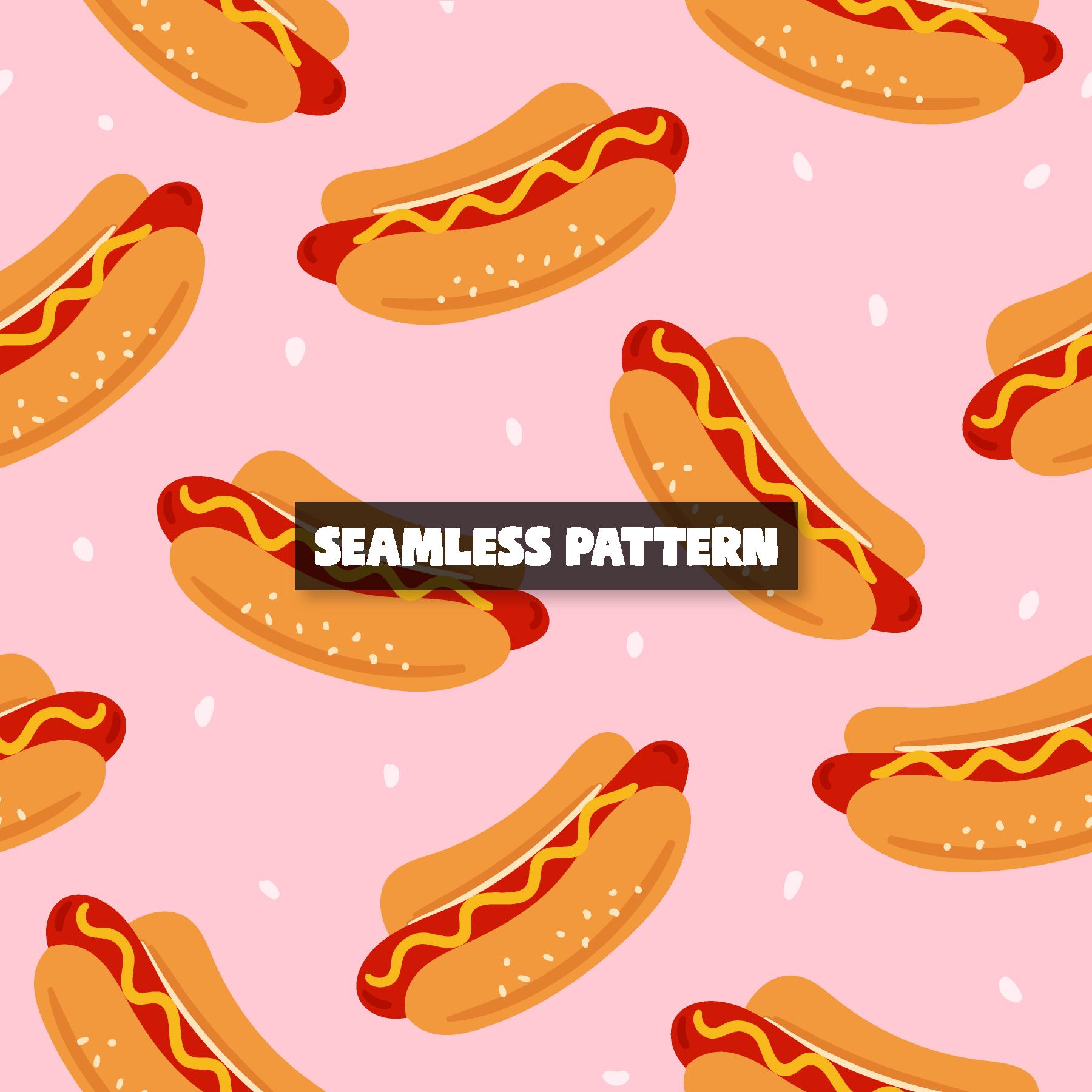 新品リメイク品 HOTDOG柄 Hot Dog Seamless Pattern, Food Fabric Design (digital Download) - Etsy
