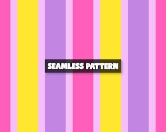 Naadloos zomerstrepenpatroon – digitaal papier met kleurrijke strepen.