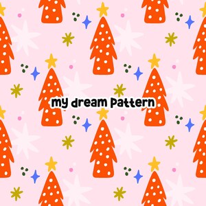 Christmas Tree Seamless Repeat Pattern For Sublimation Christmas Seamless Design