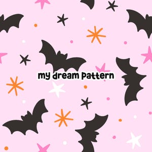 Bat Seamless Pattern Halloween Bats Digital Pattern Bat Seamless File.