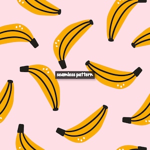Banana Repeat Pattern for Fabric (Digital Download)