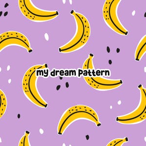 Banana Seamless Pattern Banana Seamless Repeat Pattern.