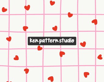 Valentijnsdagpatroon, harten digitaal papier.