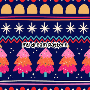 Winter Christmas Tree Seamless Pattern Winter Seamless File
