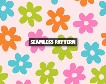 Summer Daisy Seamless Pattern Daisies Repeat Pattern Summer Floral Digital Pattern Daisy Seamless File