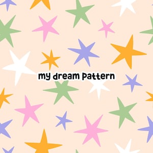 Retro Stars Seamless Pattern Retro Stars Digital Pattern