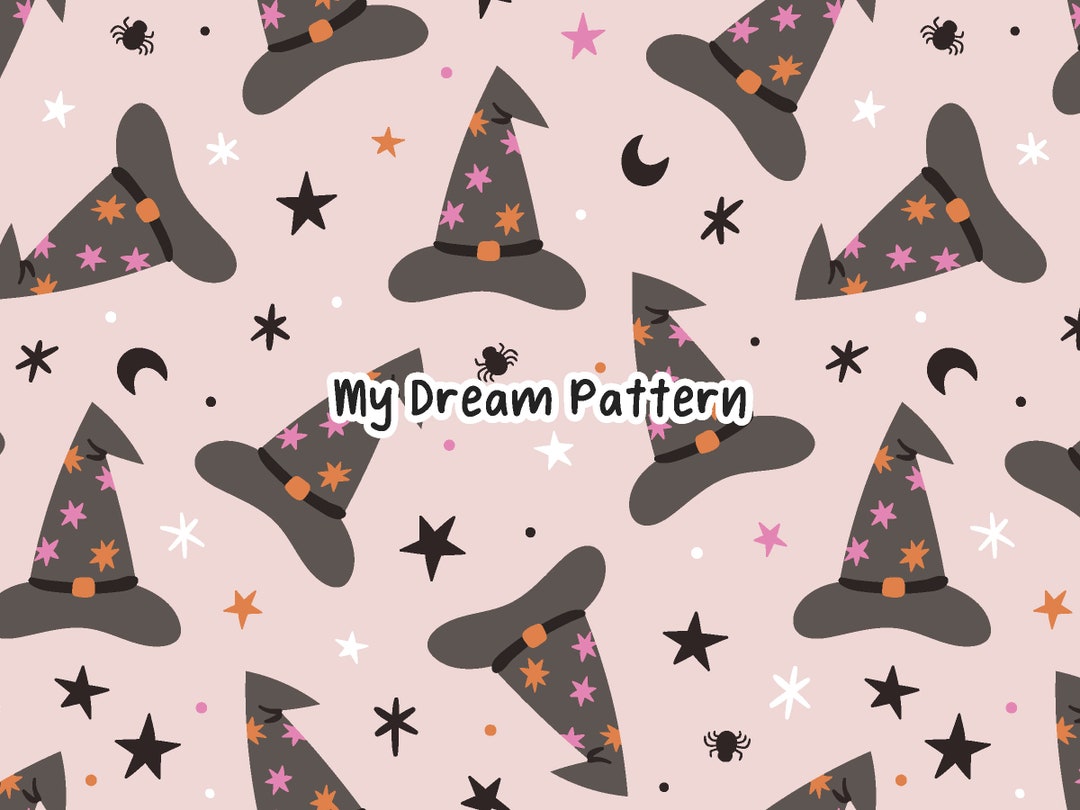 Witch Hat Semaless Design Halloween Witches Hat Seamless Repeat Pattern ...