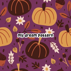 Herbst Kürbis Musterdesign Halloween Kürbis nahtlose Datei Herbst digitales Muster