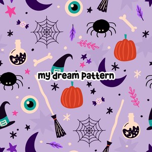 Halloween Seamless Paper Halloween Seamless File Spooky Digital Pattern Halloween Repeat Pattern For Fabric Sublimation