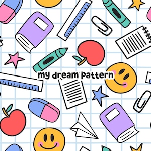 Back To School Seamless Pattern Back To School Repeat Pattern
