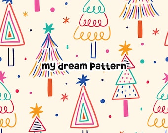 Christmas Tree Seamless Pattern Christmas Repeat Pattern Design Christmas Seamless File Christmas Tree Seamless Repeat Pattern