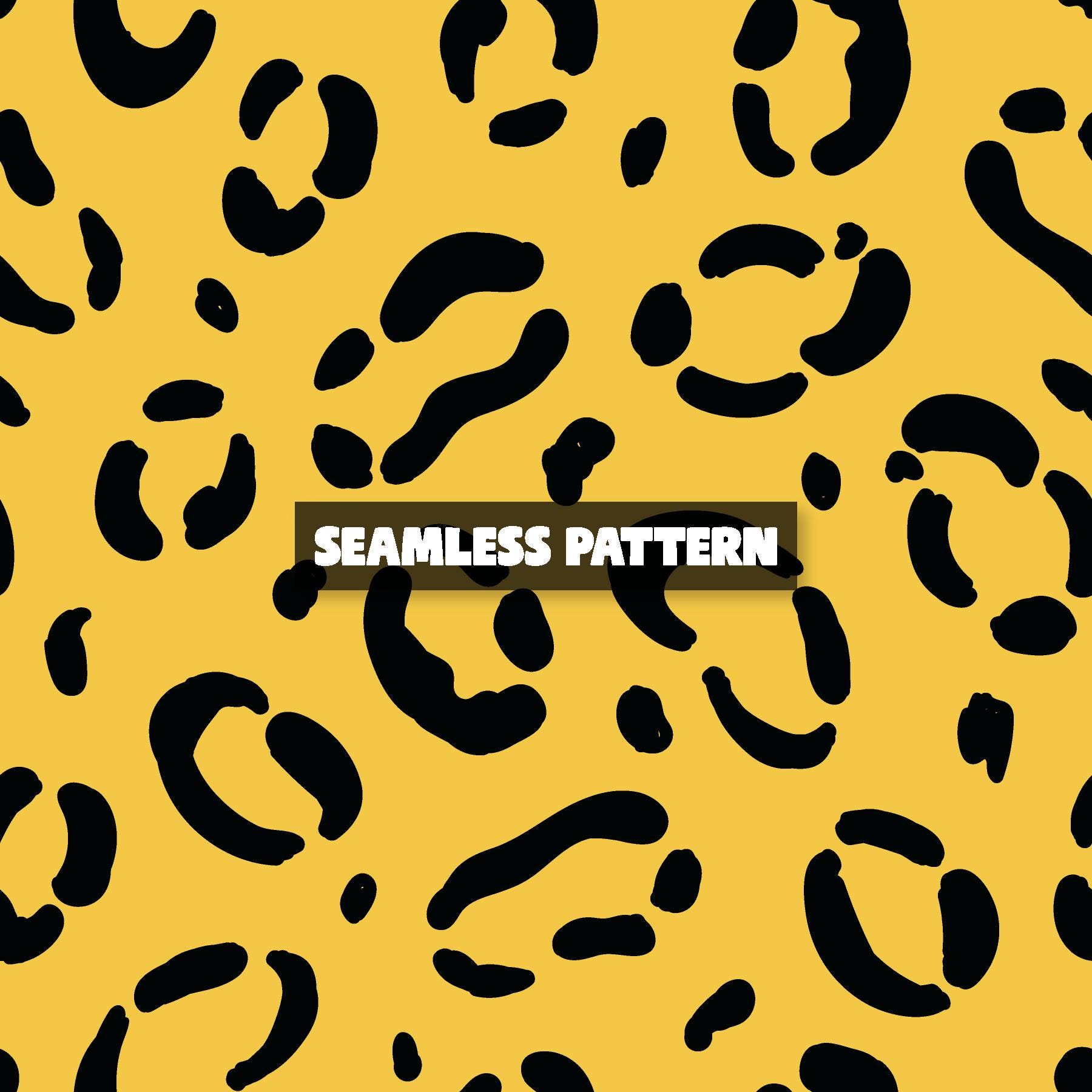 『 Yellow Leopard fam 』by Zuberi 30*40cm Yellow Leopard Print Seamless Pattern (digital Download) - Etsy