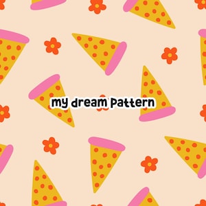 Pizza Seamless Pattern Pizza Floral Pizza Seamless File.