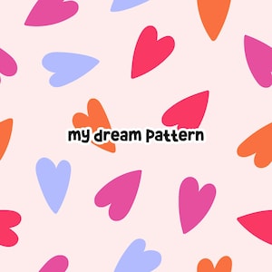 Valentine Hearts Pattern, Colorful Hearts Seamless File, San Valentines Seamless Pattern, Cute Hearts Digital Paper, Hearts Background.