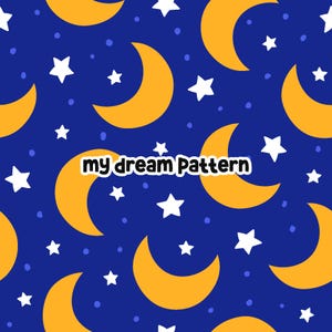 Moon Seamless Pattern Moon Digital Pattern Moon Repea Pattern Design