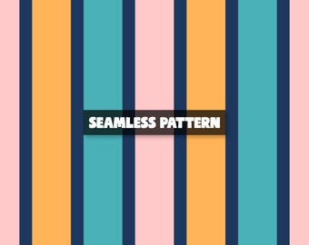Retro Stripes Seamless Pattern – Stripes Digital Paper.