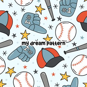 Baseball Muster für Jungen, Baseball Muster, Baseball nahtlose Datei, Baseball digitales Papier, Retro Baseball nahtloses Design.