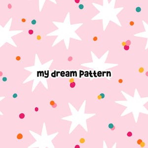 Pink Stars Seamless Pattern Stars Seamless Design Stars Digital Pattern