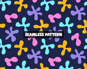 Bright Abstract Seamless Pattern, Colorful Digital File