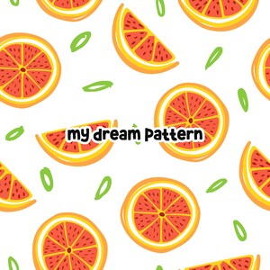 Orange Seamless Pattern Orange Fruit Seamless Design For Sublimation Orange Summer Seamless File