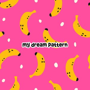 Bananas Seamless Pattern Summer Bananas Seamless Pattern Summer Digital Pattern Banana Repeat Pattern