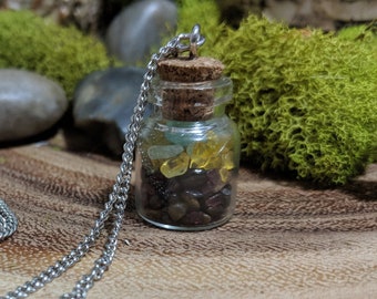 Fortune Crystal Vial Pendant/Necklace