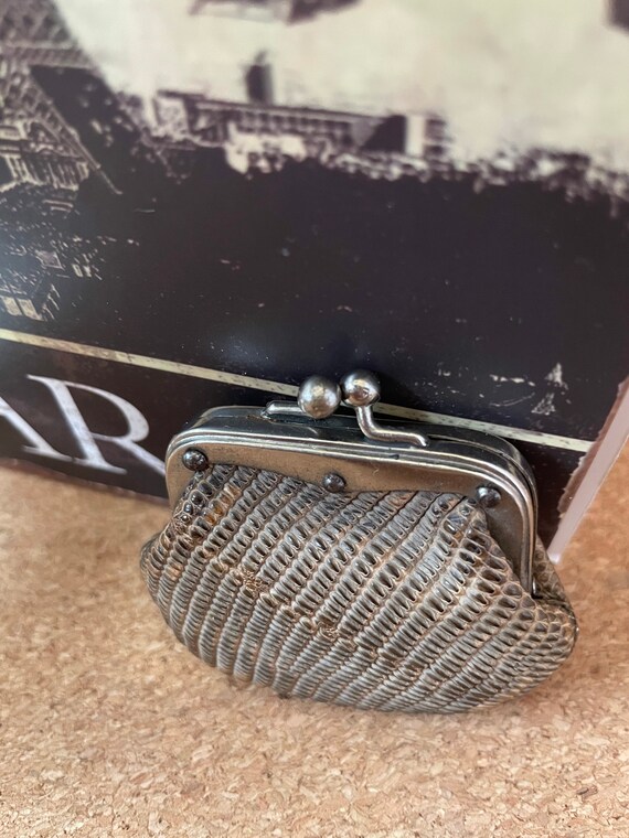 Snake skin coin purse, vintage, engagement ring h… - image 3