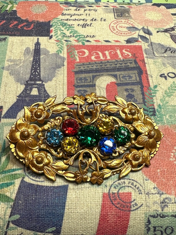 BOHEMIAN BABYLON STRETCH BROOCH BRACELET GOLD