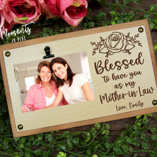 Mother in law gift for mothers day gift, personalized picture frame, Mother-in-law gift from daughter in law, gift from bride, birthday gift