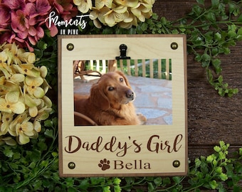 Daddy&#39;s Girl Picture Frame Personalized Dog Gift for Dad Father&#39;s Day Gift Dog Dad Gift Dog Photo Frame, Birthday Gift for Dog Lover Gift