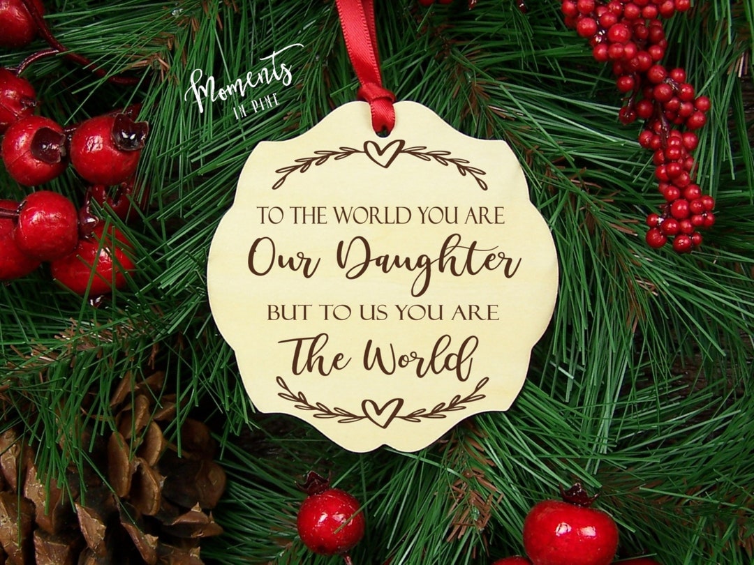 Daughter Christmas Gift From Mom and Dad Gift From Parents for Our Daughter Ornament 2023
