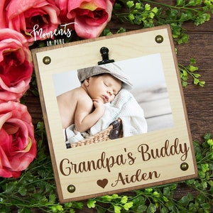 Grandpa&#39;s Buddy Grandpa Picture Frame Personalized Gift, Birthday Gift for Grandpa Father&#39;s Day Gift for Grandpa Photo Frame, Grandpa Gift