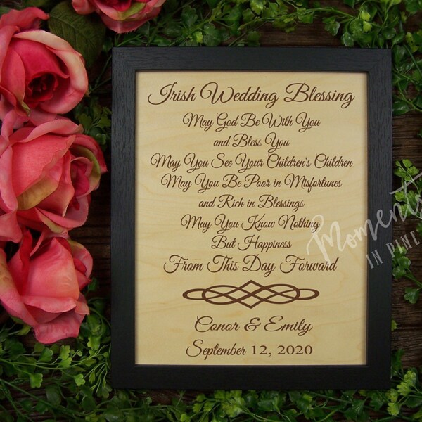 Personalized Irish Wedding Blessing Plaque Etsy
