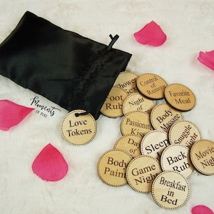 Love Coupons Romantic Gift for Husband, for Boyfriend, Her, Date Night Ideas Love Tokens Sex Coins, Valentines Gift for Couples Naughty Game
