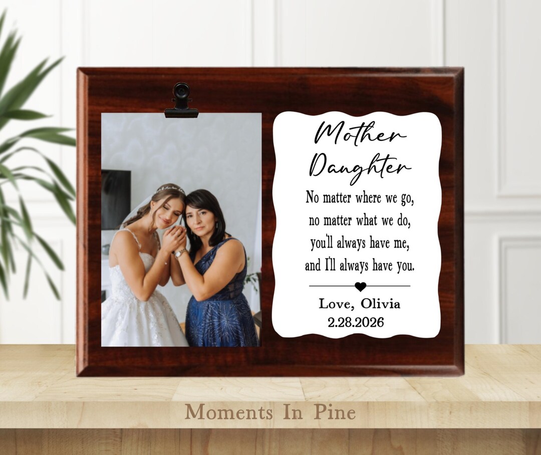 Personalized Mother Daughter Picture Frame Keepsake Engraved Photo ...