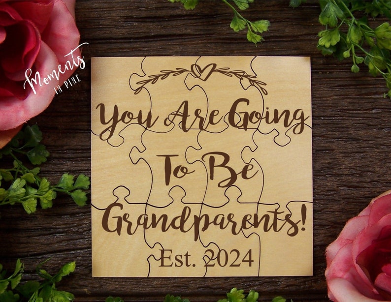 You Are Going To Be Grandparents Est 2024 Surprise Baby Reveal Pregnancy Announcement New Grandparents Gift Future Grandparents To Be Puzzle image 1