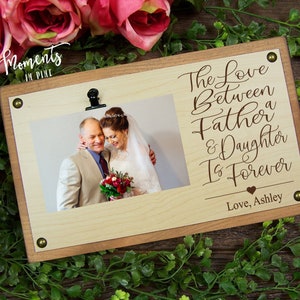 Father Of The Bride Gift From Daughter, Dad Wedding Gift From Bride, Father Daughter Wedding Picture Frame, Photo Frame Personalized Gift