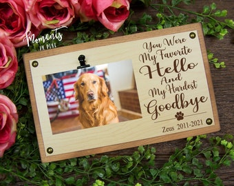 Dog Memorial Picture Frame Personalized Dog Memorial Gift, Pet Loss Gifts, Pet Memorial Frame, Dog Loss Frame, Pet Sympathy Gift, Dog Frame