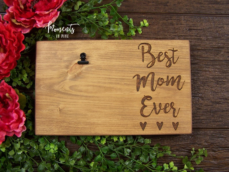 Mom Frame Mom Sign Mother/'s Day Gift Present For Mom Birthday Gift Mom Gift from Kids Gift from Daughter Best Mom Ever Mom Picture Frame