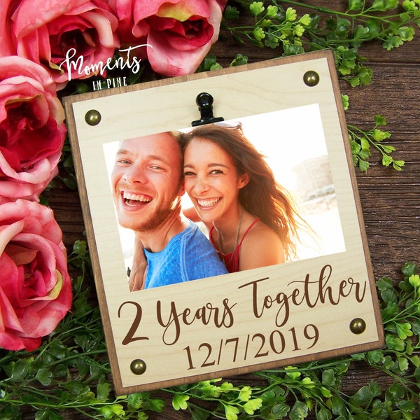 Two Year Anniversary Picture Frame Etsy